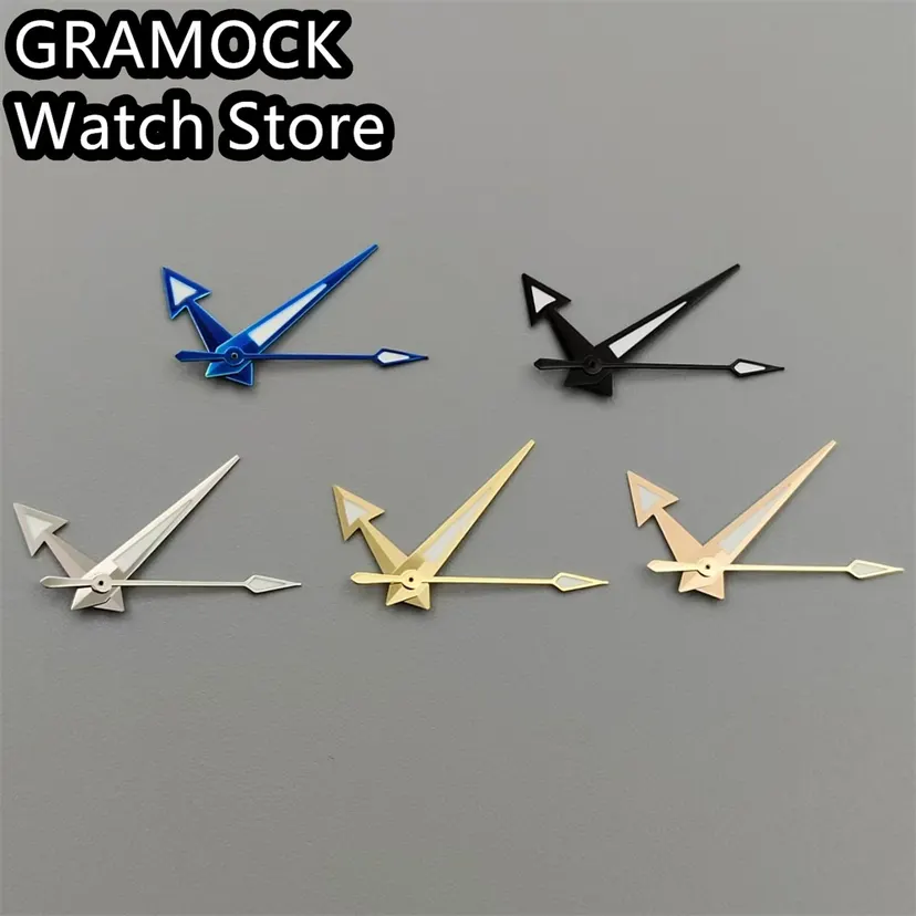 GRAMOCK Watch Hands Black Silver Red Watches Needles Green Luminous Fit NH35 NH36 NH38 NH70 NH72 4R36 7S36 7002 7009 Movement
