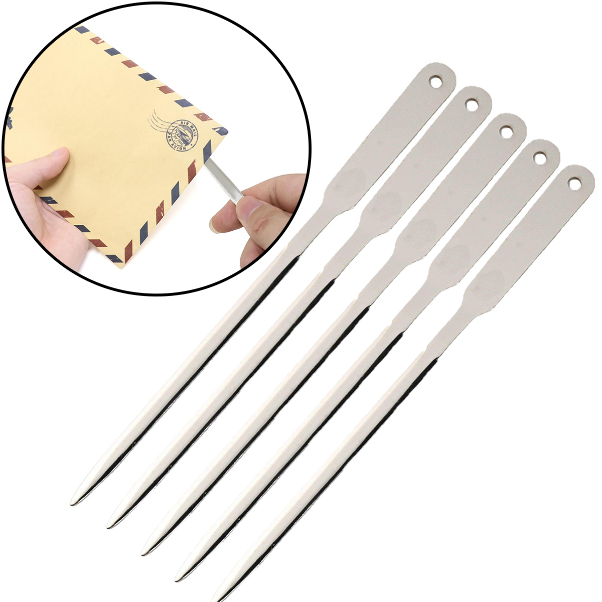 1/3/5 PCS Stainless Steel Letter Opener - Sleek Envelope Slitter for Home, Office & School Mail Supplies pen gpt