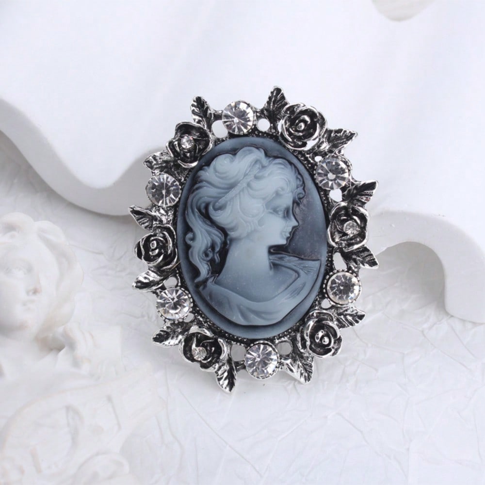 1pc Vintage Rhinestone Crown Women's Brooch & Pin Jewelry - Retro Elegant, Fine Craftsmanship, Unique Design, for Scarves/Bags