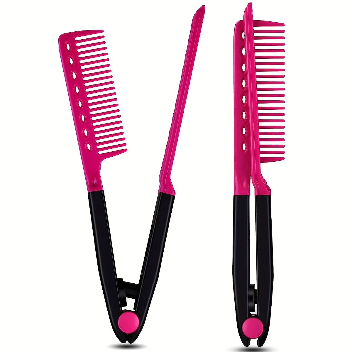 1pcs/2pcs V Shaped Straight Hair Comb Plastic Detangle Hair Styling Comb Folding DIY Hair Straightener Salon hair styling tools