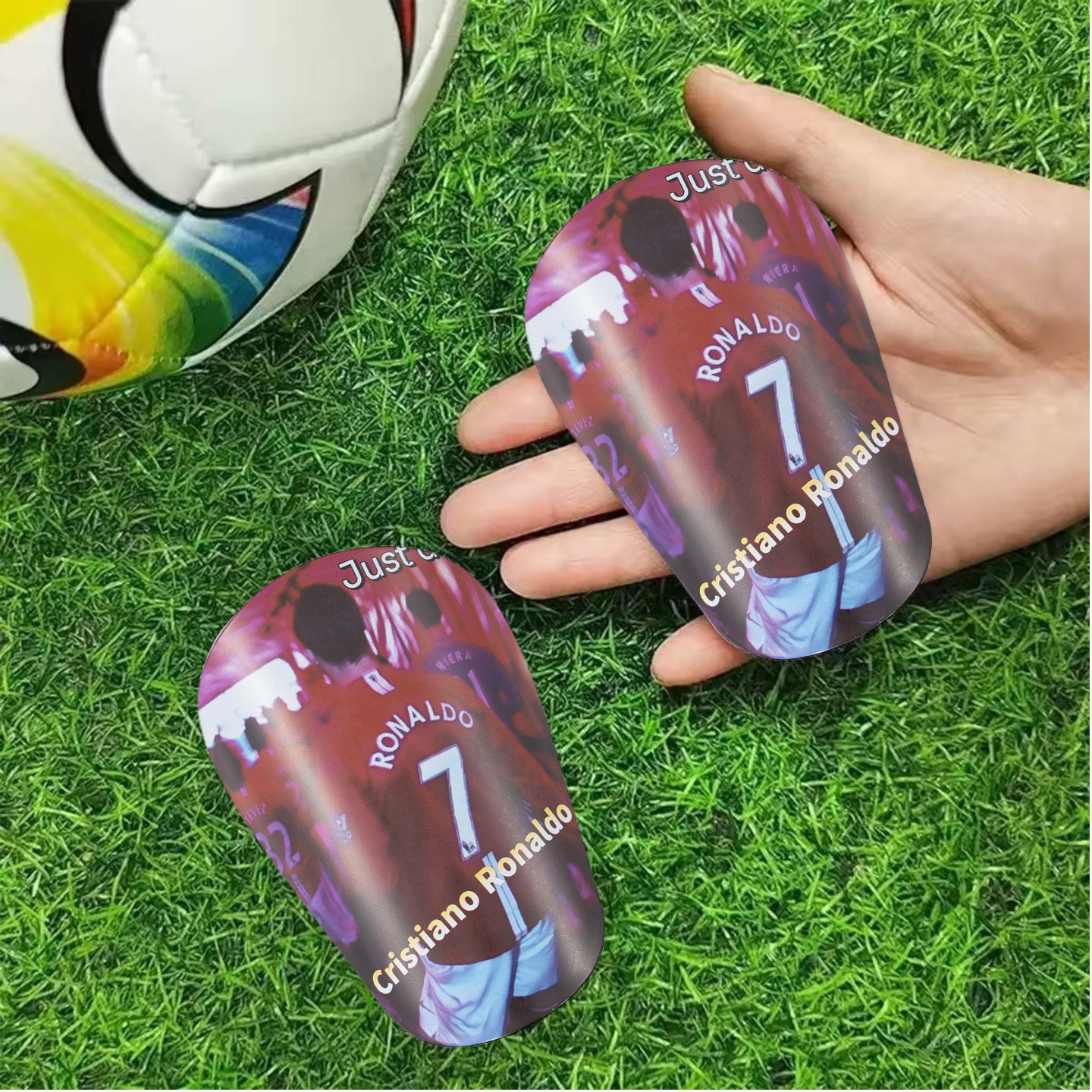 1 Pair Lightweight High-Quality Mini Soccer Shin Guards | Thick Durable Sports Knee Pads for Men and Women | Suitable for Yoga,
