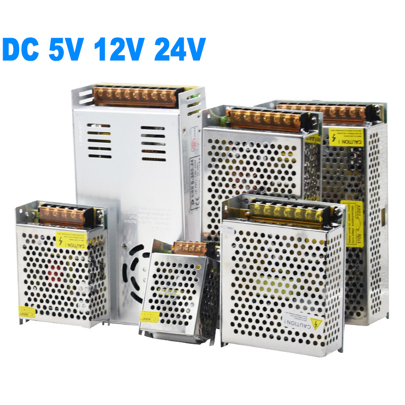 DC Power Supply 1A 5A 10A 20A 25A 30A 40A 50A 60A Transformer 220V to 12V 24V 5V Transformer Converter LED Driver LED Lighting