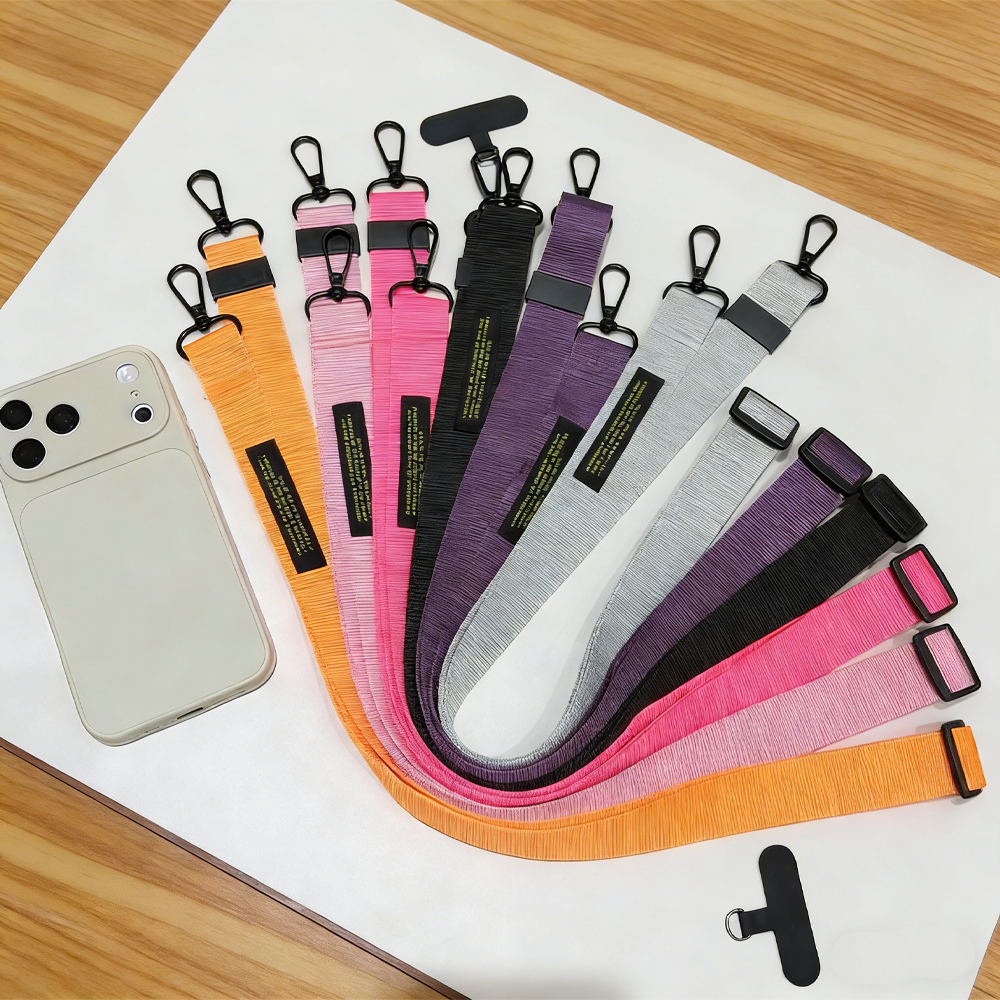 Long Sturdy And Durable Phone Lanyard Adjustable Webbing Phone Shell Rope Diagonal Cross-chain Simple Camera No Neck Trend