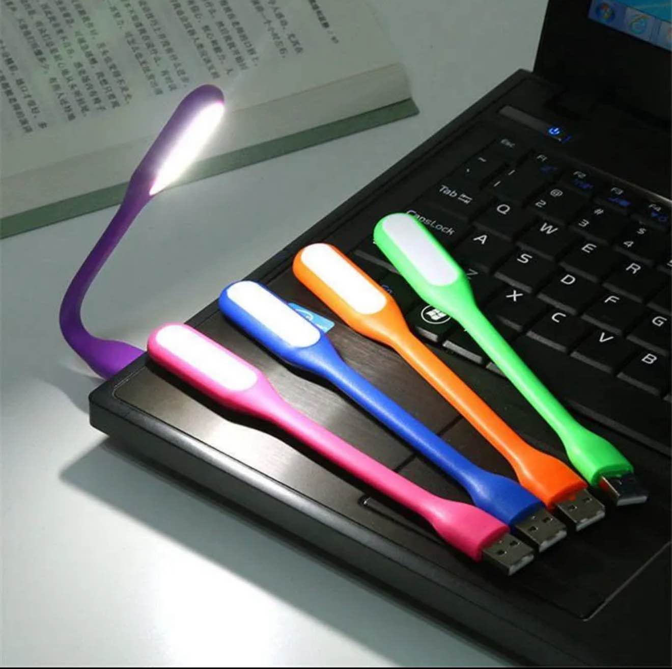 (2 Pack) Portable Mini USB LED Lamp Light With Flexible Adjust Angle