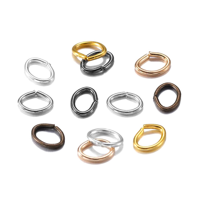 200/500PCS Durable Oval Jump Rings Gold Silver Plated DIY Jewelry Making Accessories