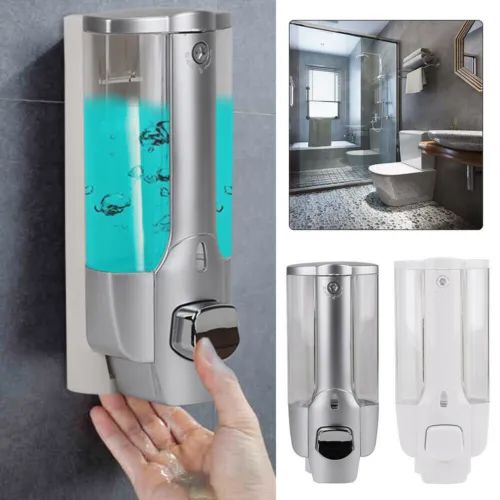 400ML Multi Purpose Bathroom Wall Mounted Heavy Duty Abs Plastic Key Lockable Soap Dispenser