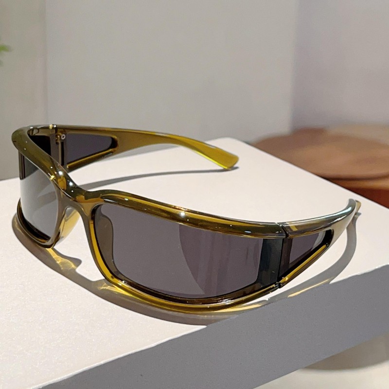 KAMMPT Y2k Sports Sunglasses Men 2025 New in Wrapped Round Protective Cycling Shades Women Trendy Anti-UV Windproof Sun Glasses
