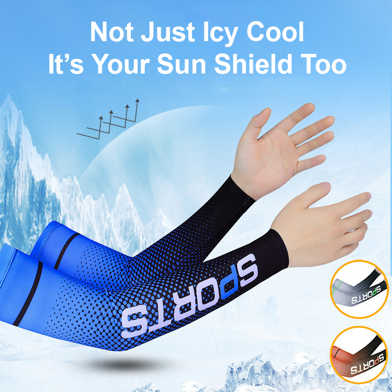 Sun Protection Cooling Men Arm Sleeves Summer Spring Sports Breathable Driving Fishing Golf Stretchy Sleeves Neck Gaiter Set