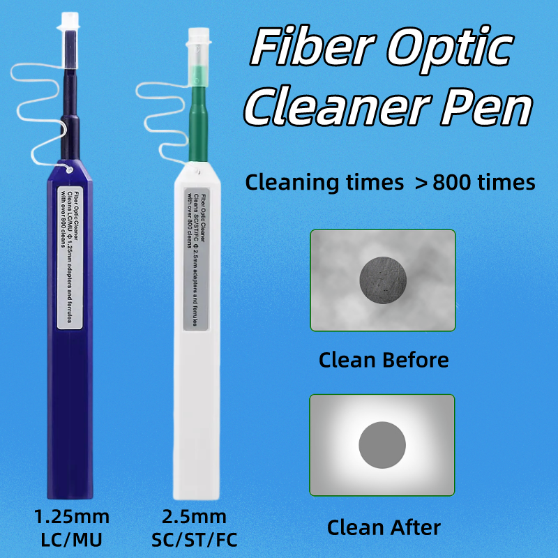 2.5mm SC Fiber Optic Universal Cleaning Tools One Click Cleaner Fiber Optic Cleaner End Face Cleaning