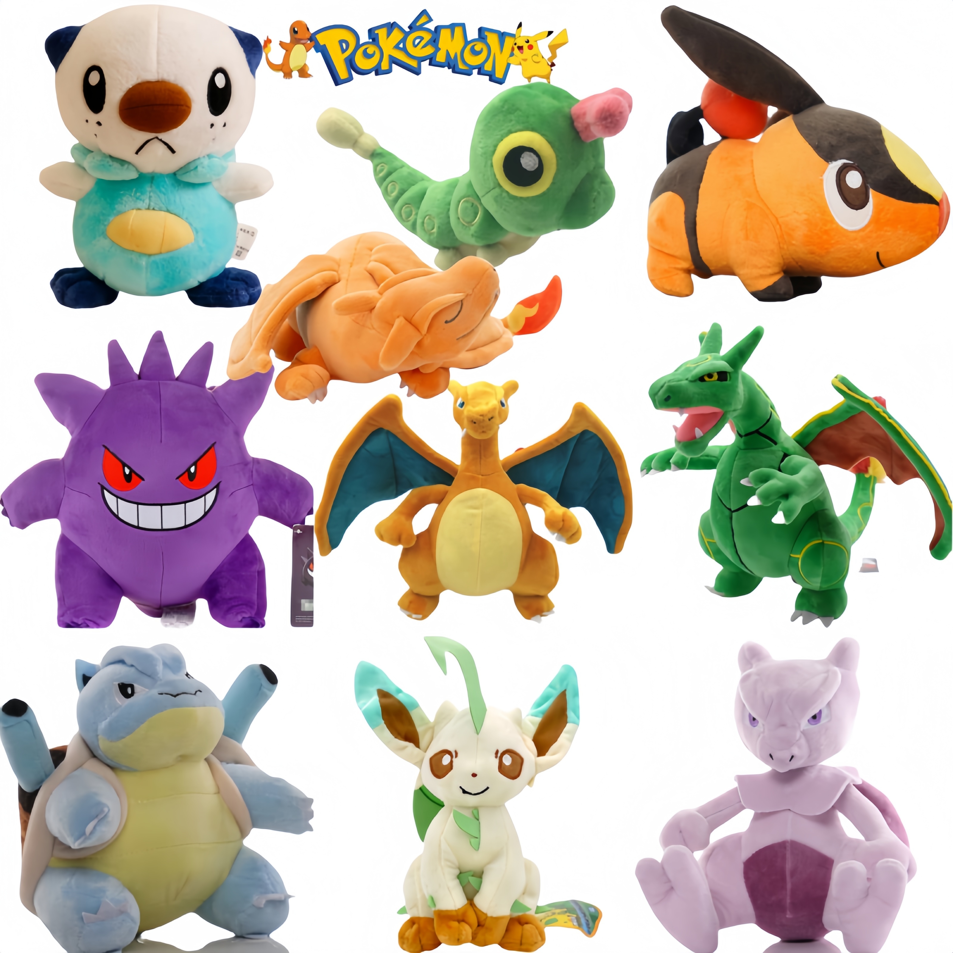 Pikachu Peluche Gengar Pokemon Plush Toys Victini Tepig Deerling Oshawott Emoa Stuffed Zapdos Cubone Jirachi Doll Kid