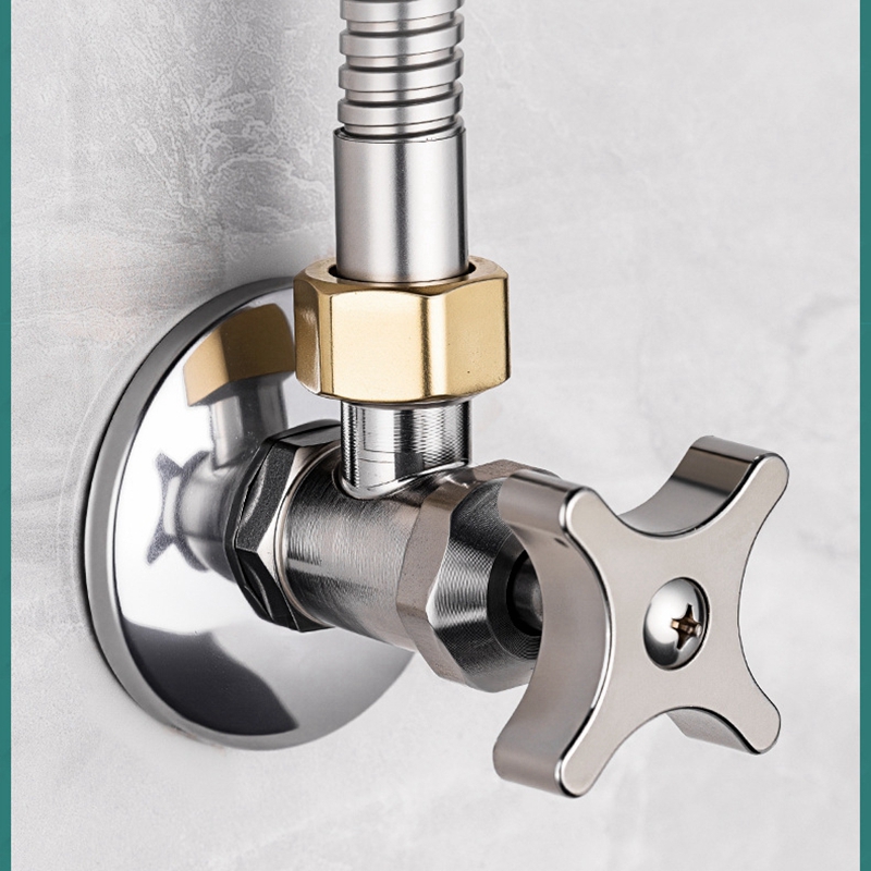 Stainless Steel Bathroom Quick Opening Triangle Valve Faucet Accessories Thickened Triangle Valve For Hot and Cold Water pen gpt