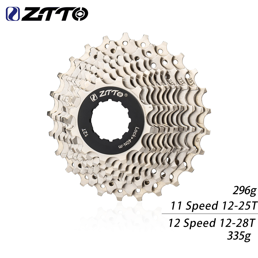 ZTTO 12 Speed 12-28T Road Bike cassette 11S 12-25T Freewheel Steel 12T Road Racing Sprocket 11 12 Speed K7 Gravel HG Cassette