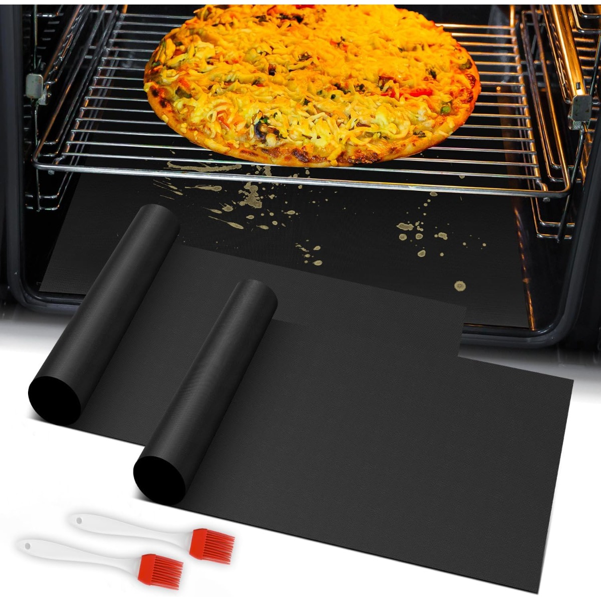 Oven Liner for Bottom of Oven Heavy Duty Oven Liners for Electric Stove Heat-resistant Stove Surface Protection Reusable