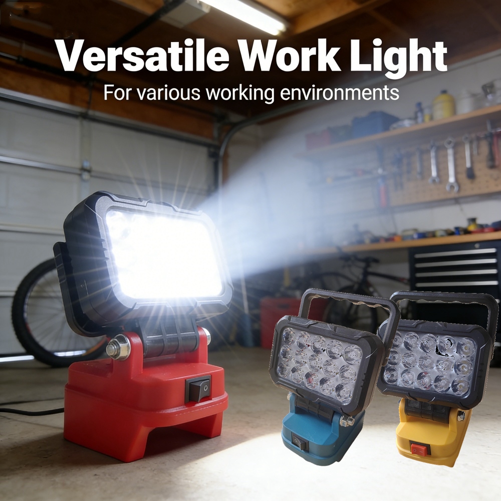 For Dewalt 18V Li-ion Battery LED Work Light 4 Inch Flashlight Portable Emergency Flood Lamp Camping Lamp