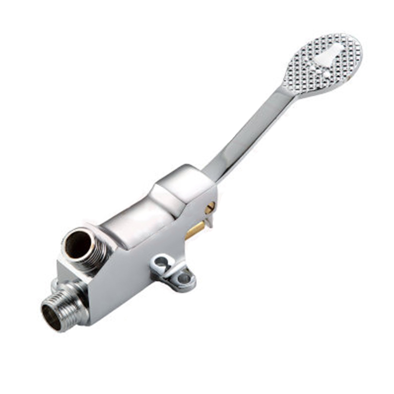 Foot-operated Pedal Control Switch Tap Valve Copper Faucet Basin Single Cold Water Tap Hotel Pedal Water Faucet