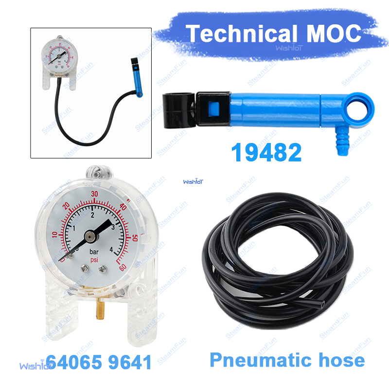 MOC Pneumatic Bricks 1×6 Air Pump 19482 Compatible with Legoeds DIY Building Blocks Car Toy Technical Parts