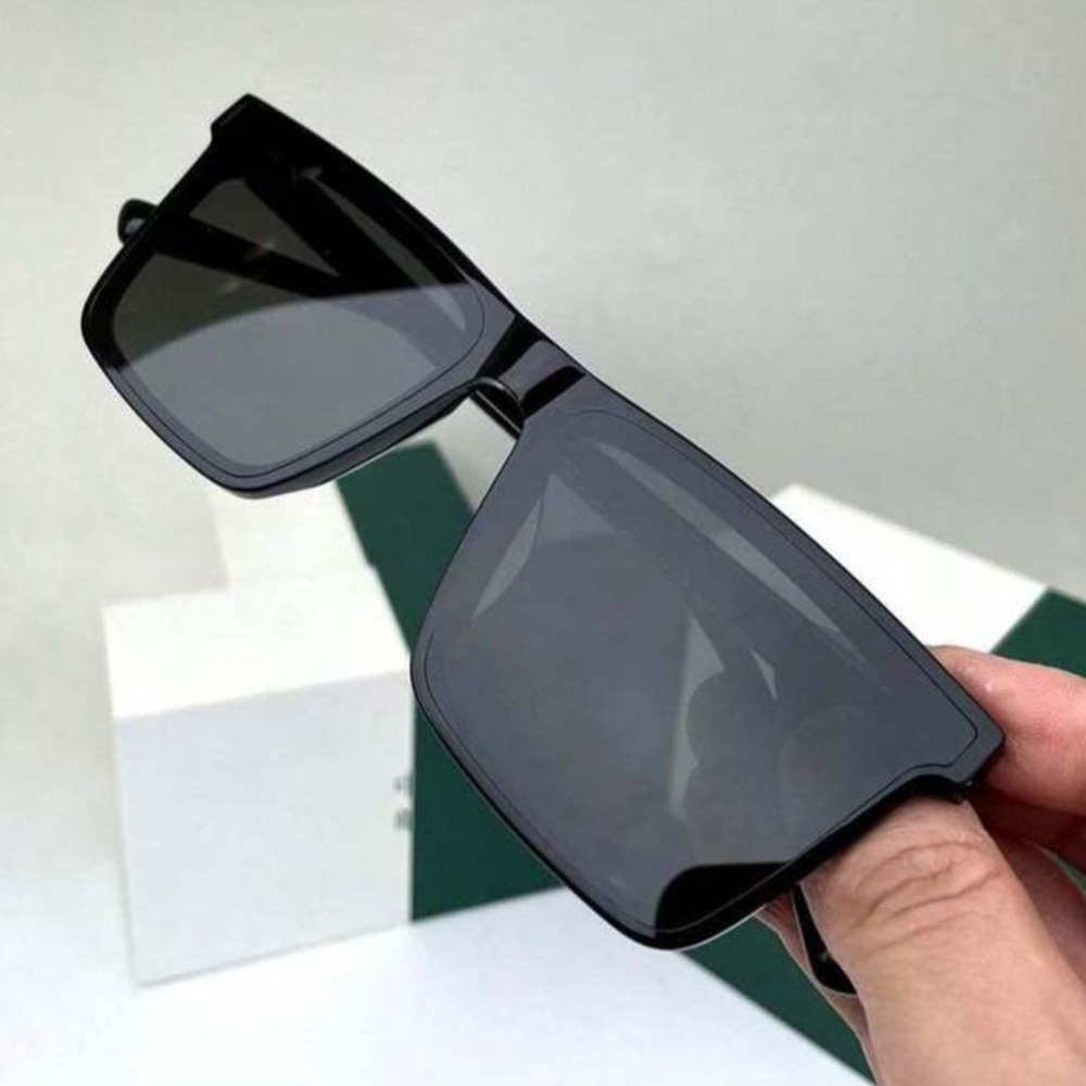 Unbranded Plastic Summer Sunglasses for Men - Rimless Flat Square Style - Black