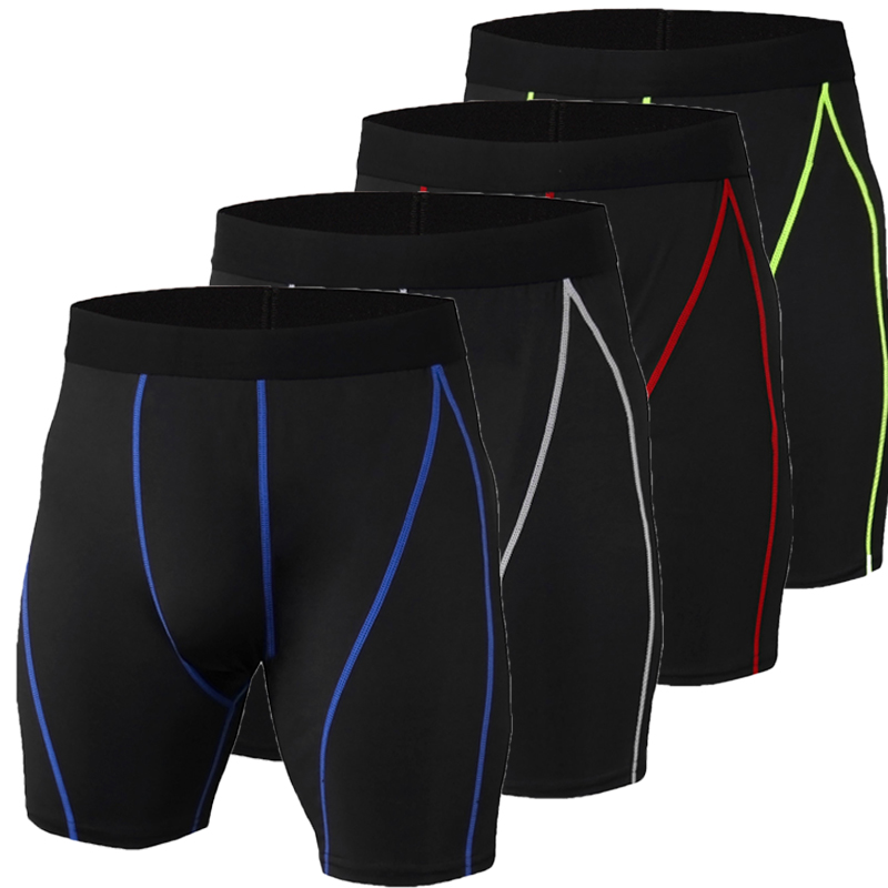 Sports Men Leggings Male Fitness Pants Elastic Compression Tights Gym Running Training Shorts Quick Drying Bottoming Shorts