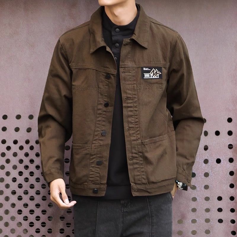 2026 Spring and Autumn New Fashion Trend Tooling Denim Jacket Men's Casual Loose Comfortable High Quality Plus-Size Coat M-3XL