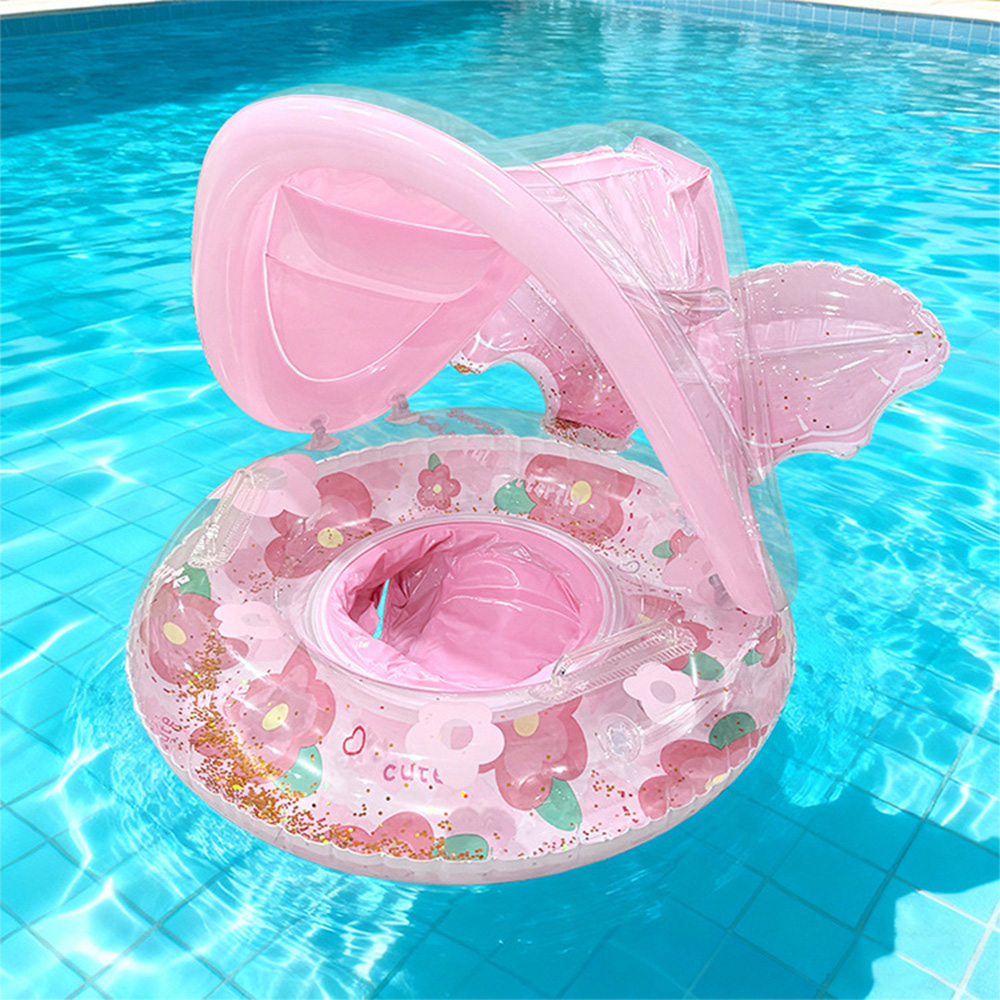 1Pcs Sunshade Swim Tube Inflatable Pool Float Pool Accessory Swim Ring Summer Water Sport Swim Float