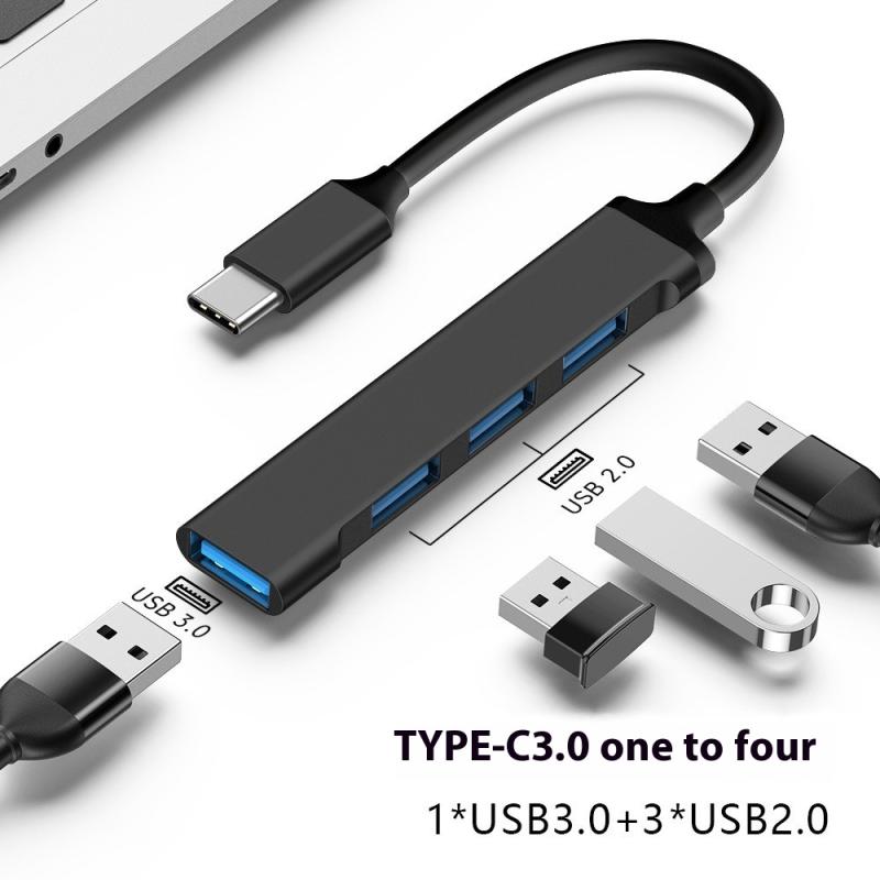 【1Piece PC Computer Accessories 4Port USB 3.0 Hub High Speed Type C Splitter 5Gbps Multiport HUB 4 USB 3.0 2.0 Ports】
