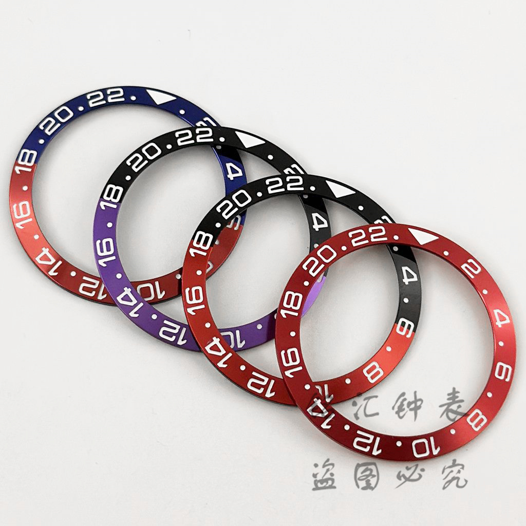 High Quality 38mm GMT SUB Ceramics Bezel Sloping Diving Watch Insert Watch Replace Watch Face Watch Bezel Inserts Ring