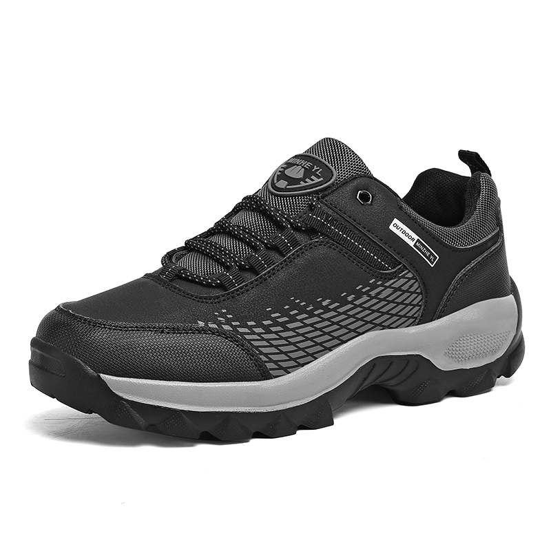 Fashion High-top Hiking Shoes for Men Wear-resistant Outdoor Boots Lightweight Casual Walking Sneakers Sports Camping Shoes Men
