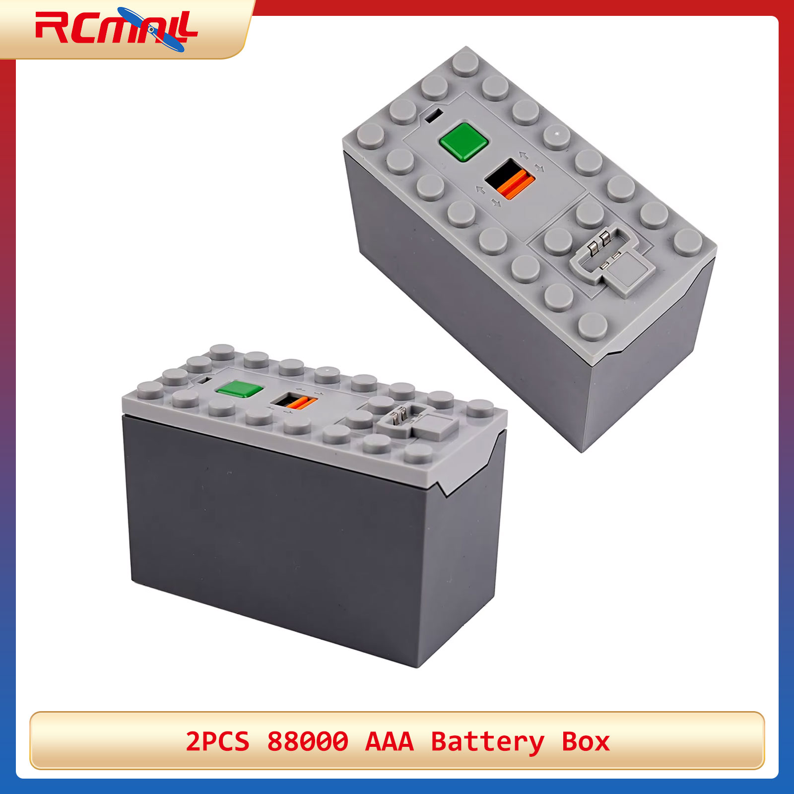 2PCS 88000 AAA Battery Box MOC Technical Parts Power Functions for Robot Car/Train Models Compatible with legoeds 9V
