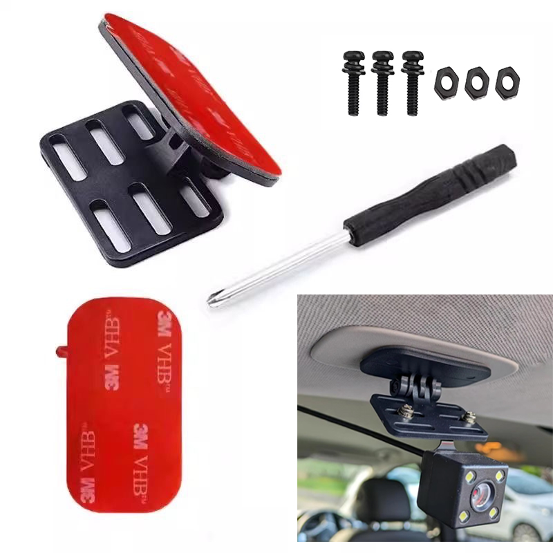 Rear camera of automobile reversing image bracket recorder can adjust the angle, fold and paste the rear bracket.