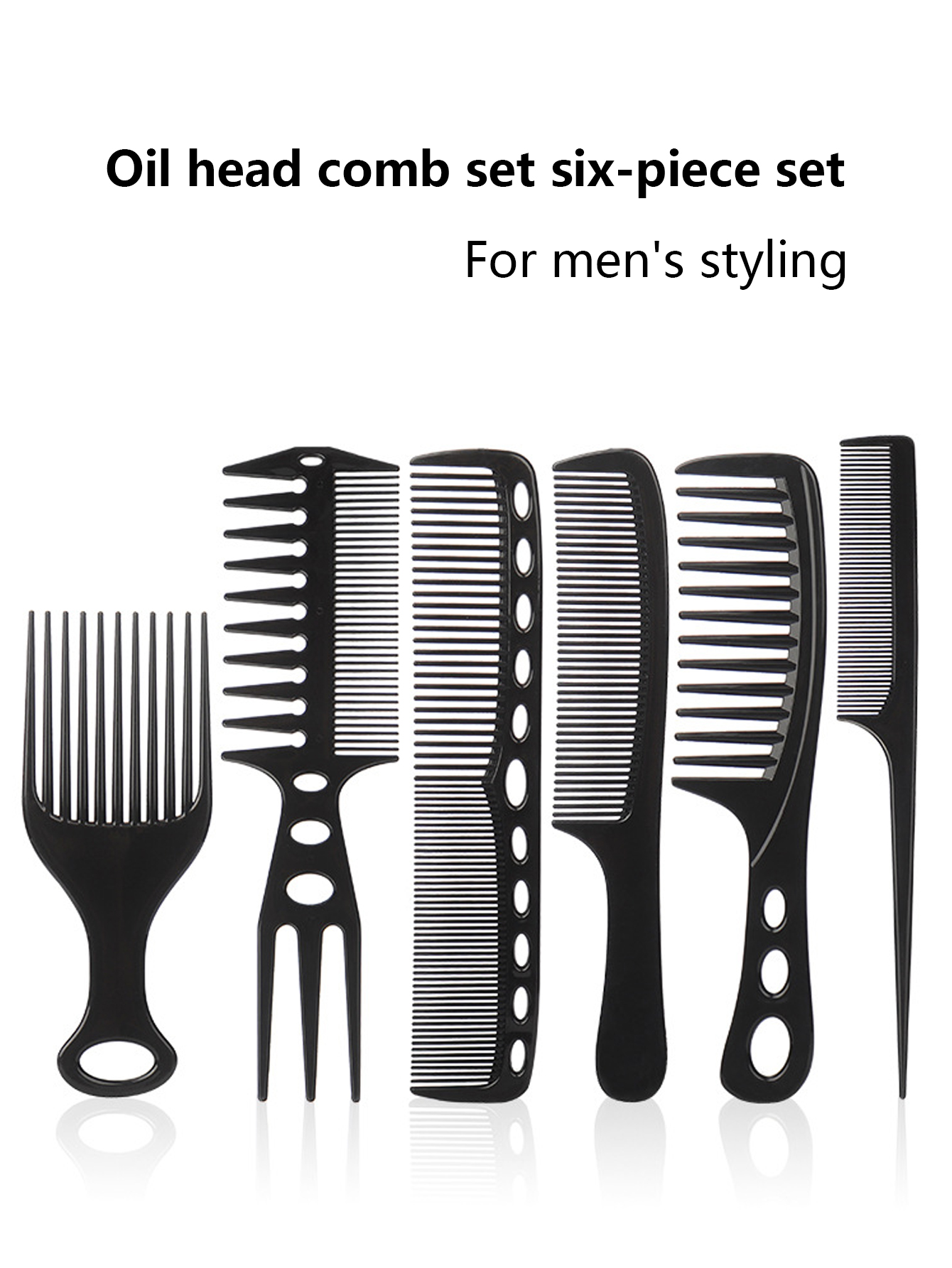 6pcs African styling hair combs makeup combs professional oil hair combs hairstylists hairdressers Special for real hair