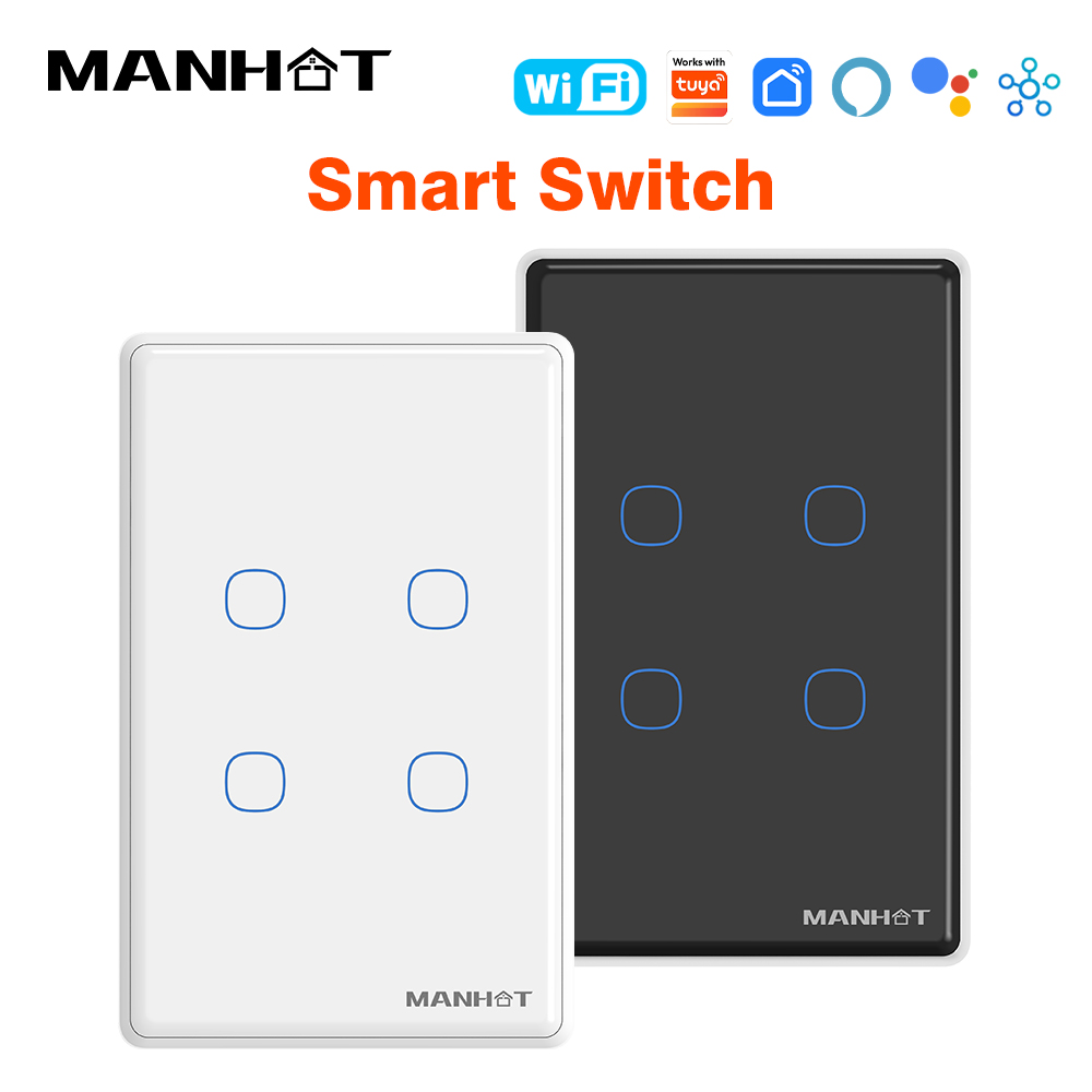 MOES Smart Light Switch EU WiFi Tuya Matter, Works with Alexa HomeKit SmartThings, App Voice Remote Control lightify