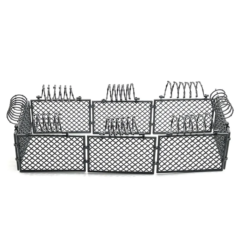 Building blocks MOC building blocks Protective mesh Wire mesh spring fence War scene DIY accessories plastic toys