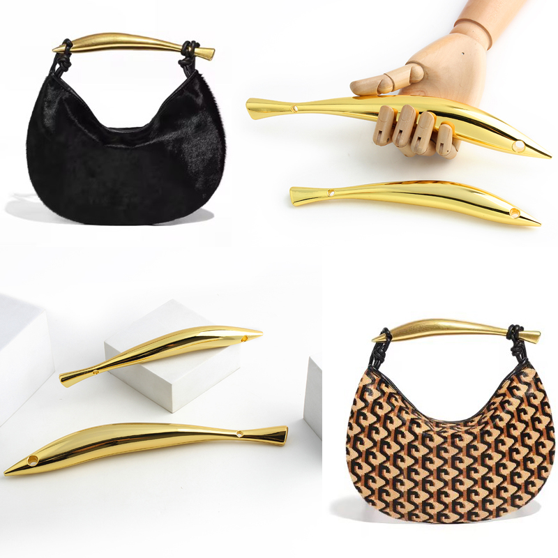 1PC Sardine Shaped Water Drop Long Wallet Wrist Bag Handle Metal Small Fish Shaped Braided Bag Crossbody Bag Handle
