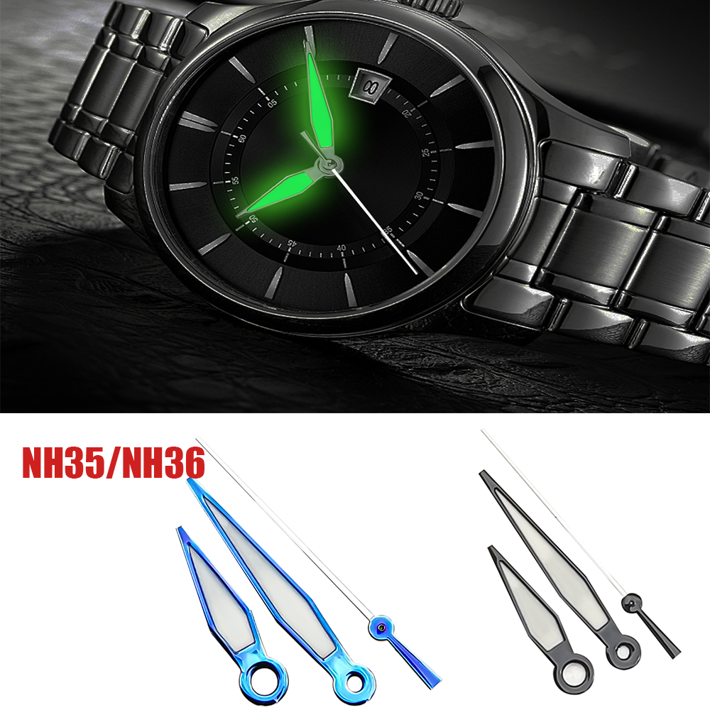 Watch Hand For NH35/36/4R36 Movement Green Luminous Watch Pointer Three Hand Watch Accessory Watch Replacement Repair Tool Parts