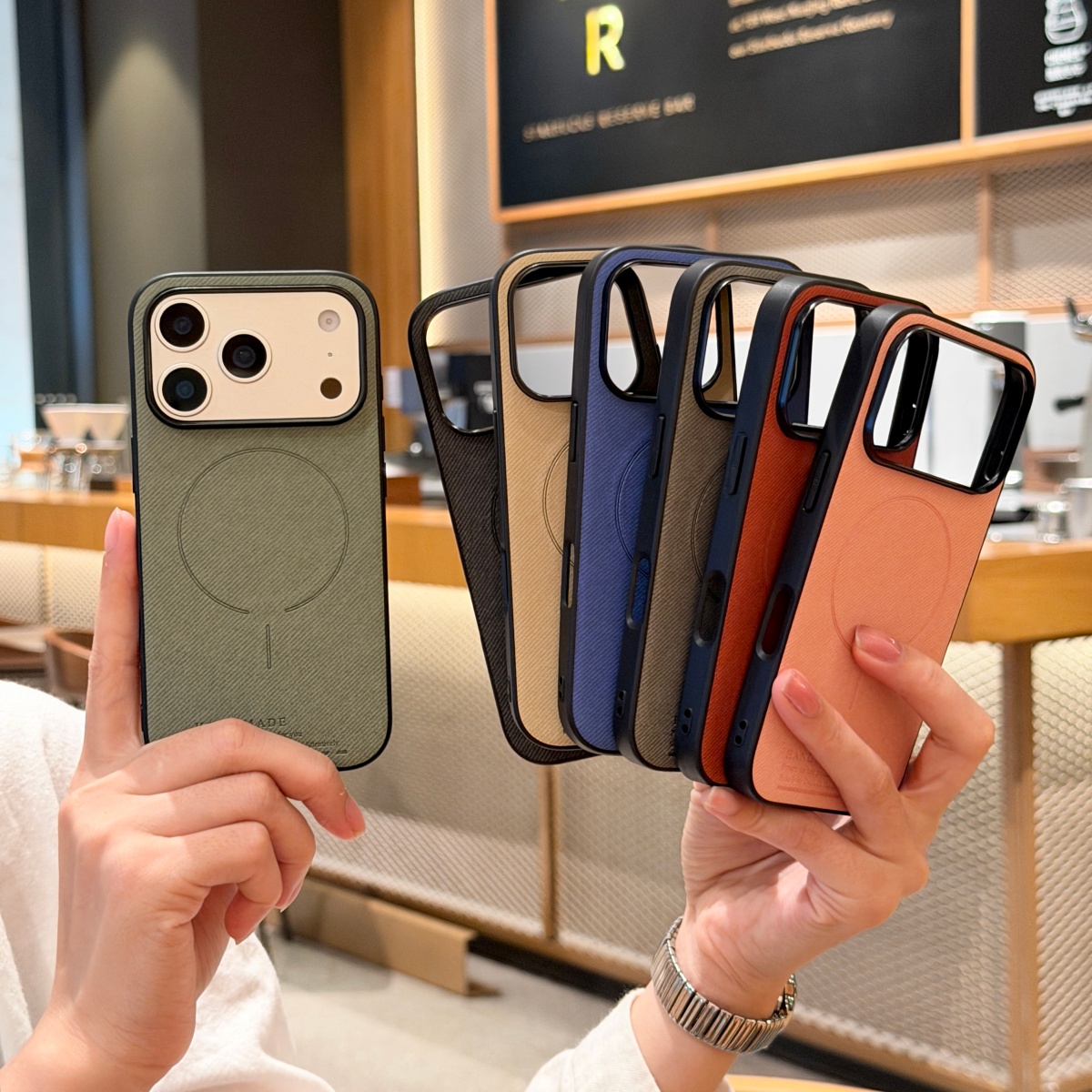 Magnetic Luxury PU Leather Phone Case for iPhone 17 Pro Max Air 16 Plus 17Pro Ultra Thin Armor Shockproof For Magsafe Hard Cover