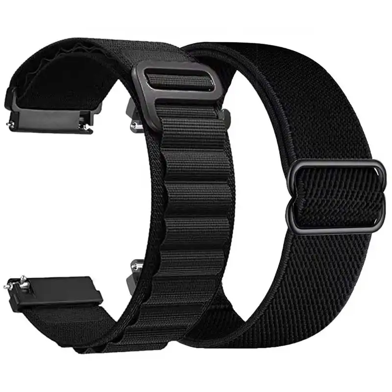 20mm/22mm Nylon Loop watch Band For Samsung Galaxy Watch 6 4 7 FE classic/5 Pro/active 2/Gear S3 Bracelet Huawei GT 5-4-3 strap