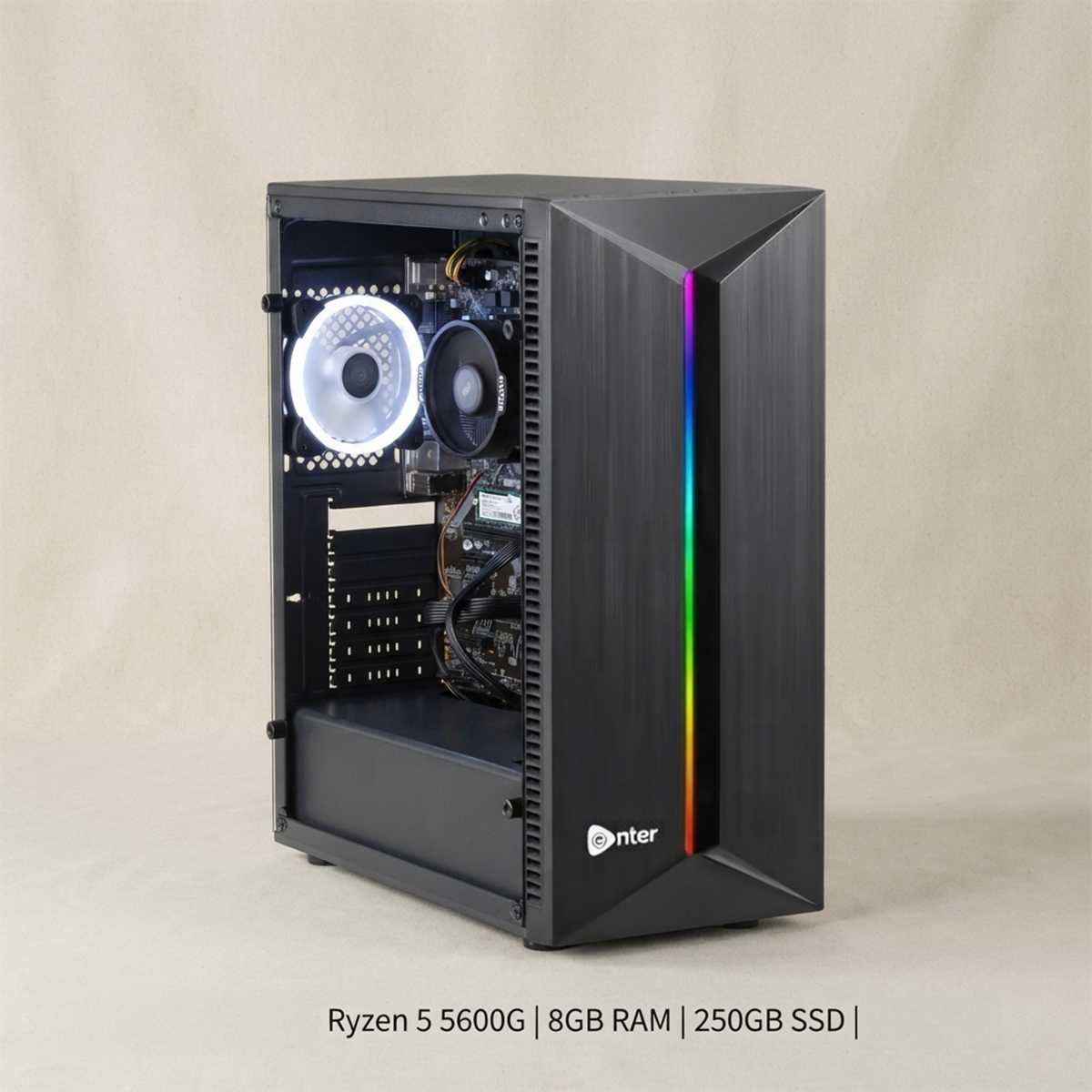 Gaming Lite Desktop CPU Ryzen 5 5600G 8GB RAM 256GB SSD(cpu Only)