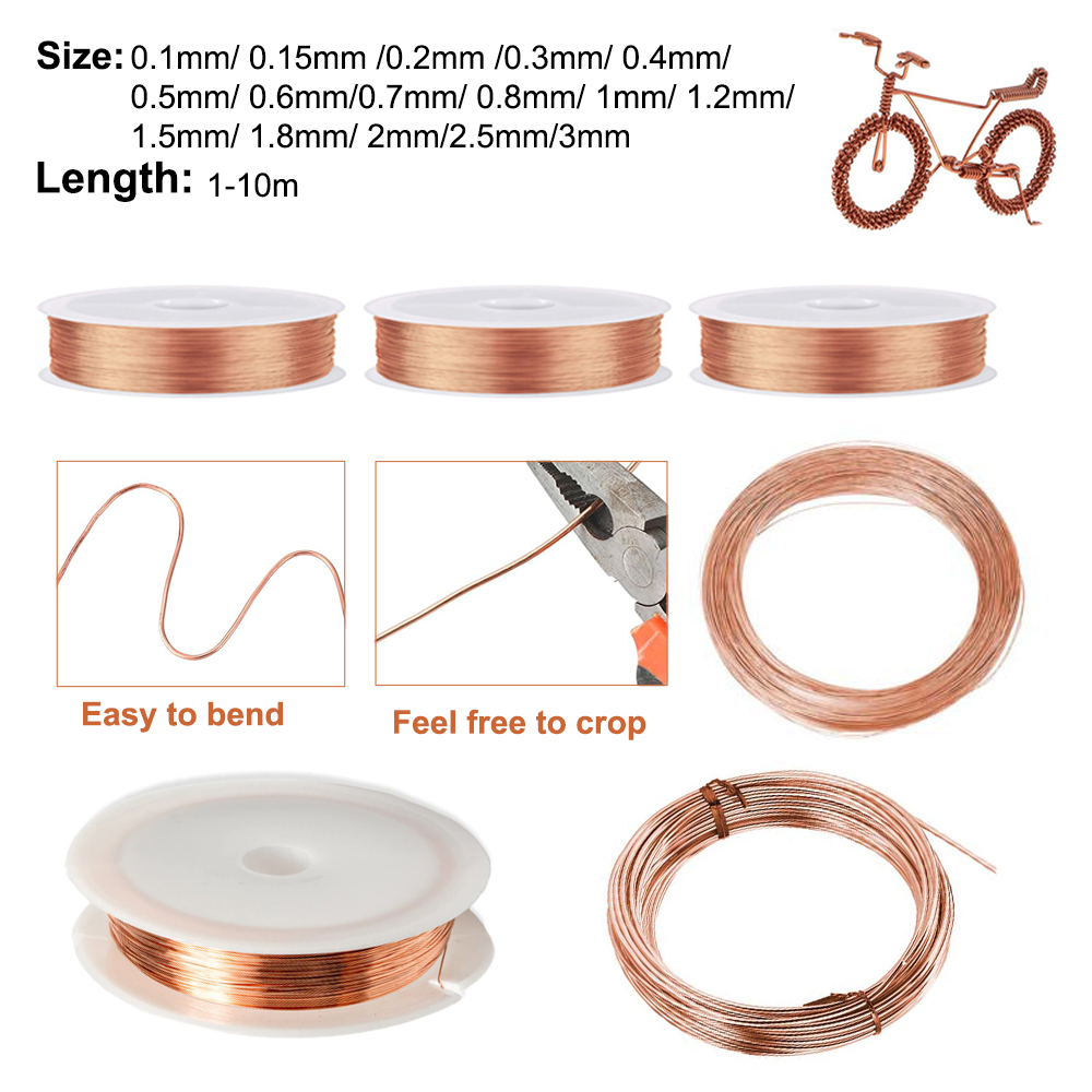 1-100M Bare Coppers Wire Pure Coppers Wire Coppers Coil Conductive Coppers Wire, Bare Wire Diameter 0.1-3mm Soft Brass Wire