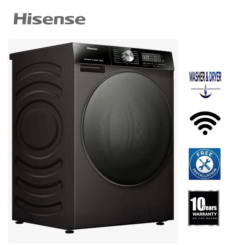Hisens 10.5 Kg Wash 6.5 Kg Dry Washer Dryer 1400 RPM