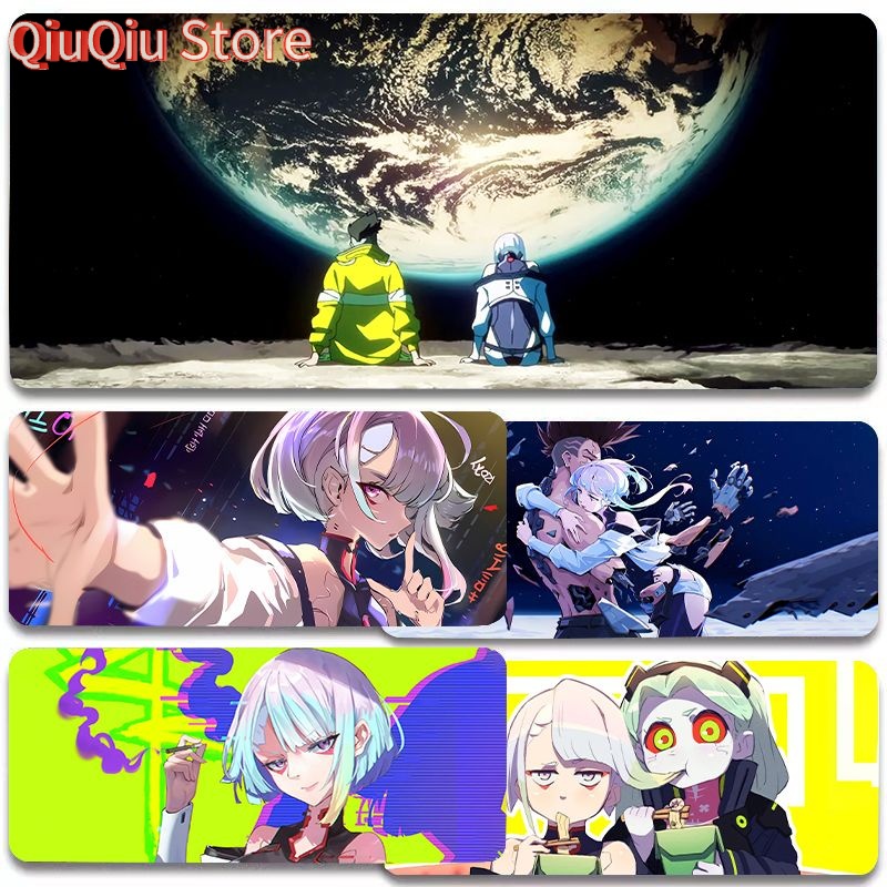 Cyberpunk Edgewalker Mouse Pad Large Anime Gaming Keyboard Mat Laptop Mat Desk Mat Non-Slip Big Size 90x40 80x30-&-*