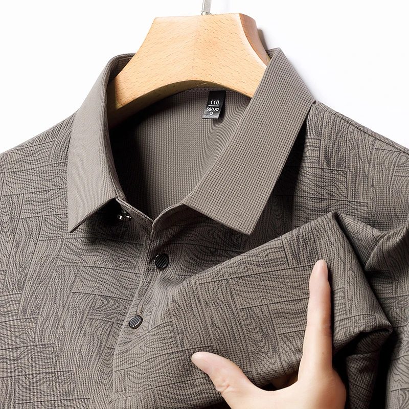 2026 New Men's Business Casual Short Sleeved Shirt Solid Color Polo Shirts Men Fashionable Breathable Comfortable Versatile Top