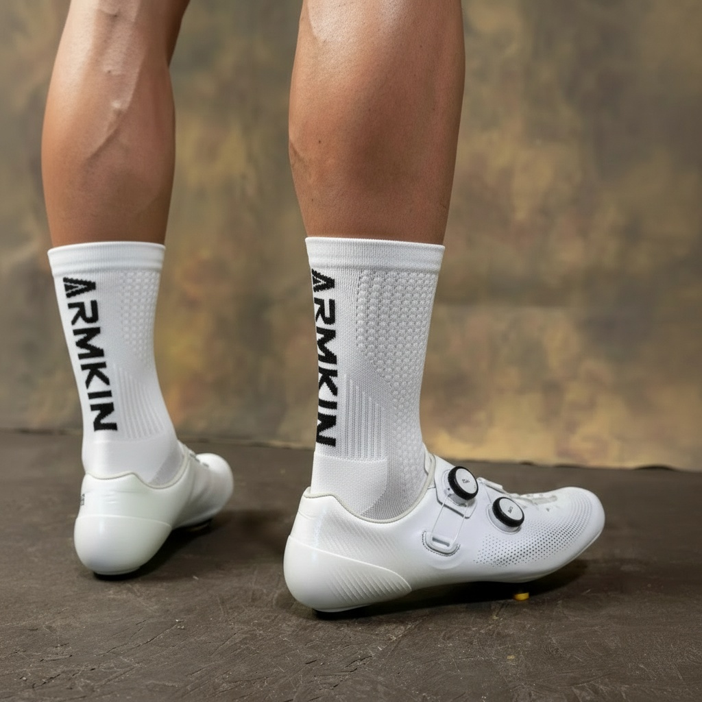 1 Pair ARMKIN New Men/Women Cycling Socks Bike Compression Road Bike Running Mtb Middle Tube Racing Sport Socks SIZE 36-44