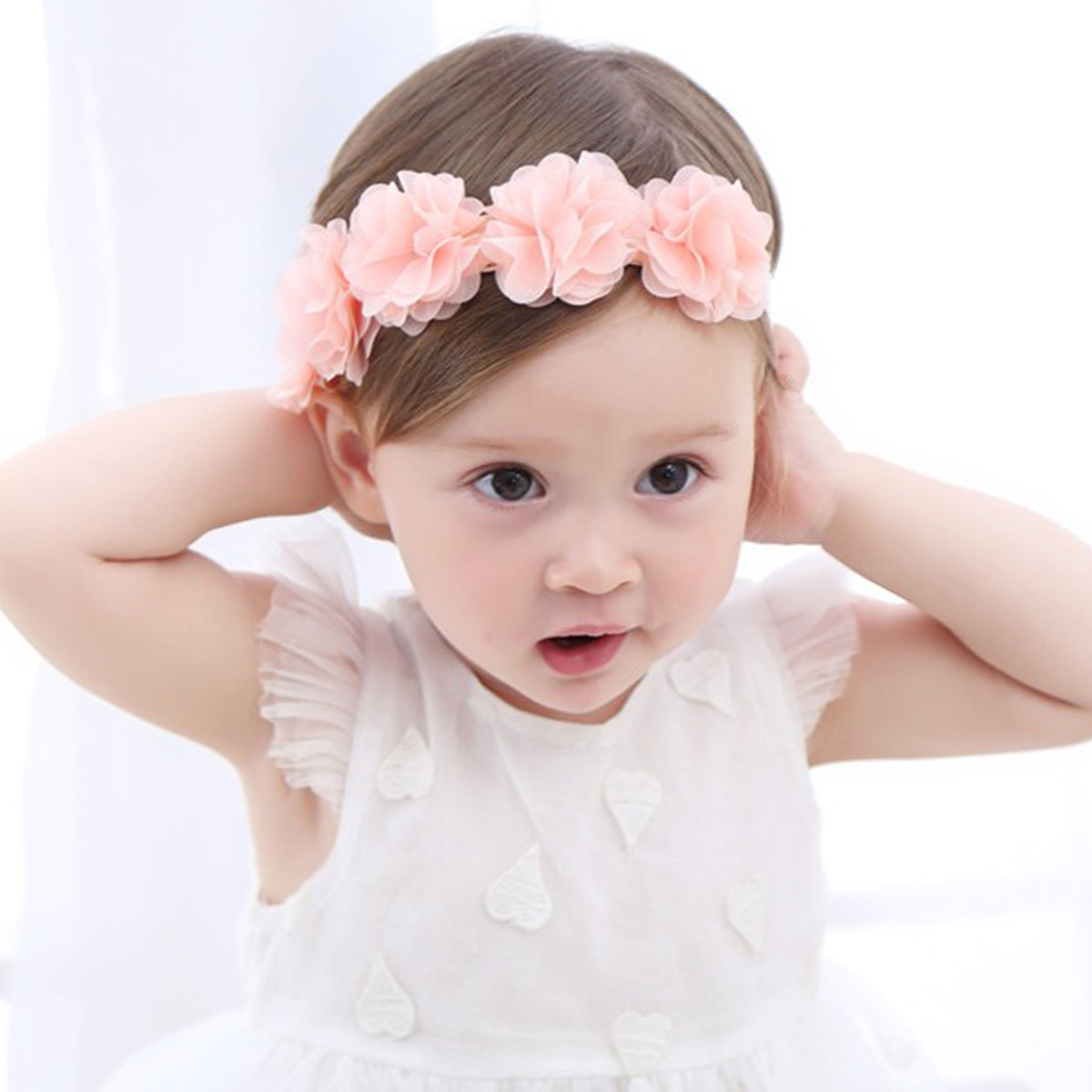 Flowers Baby Headband Child Newborn Boys Girls Hair Accessories Cute Elegant beautful infant high elastic