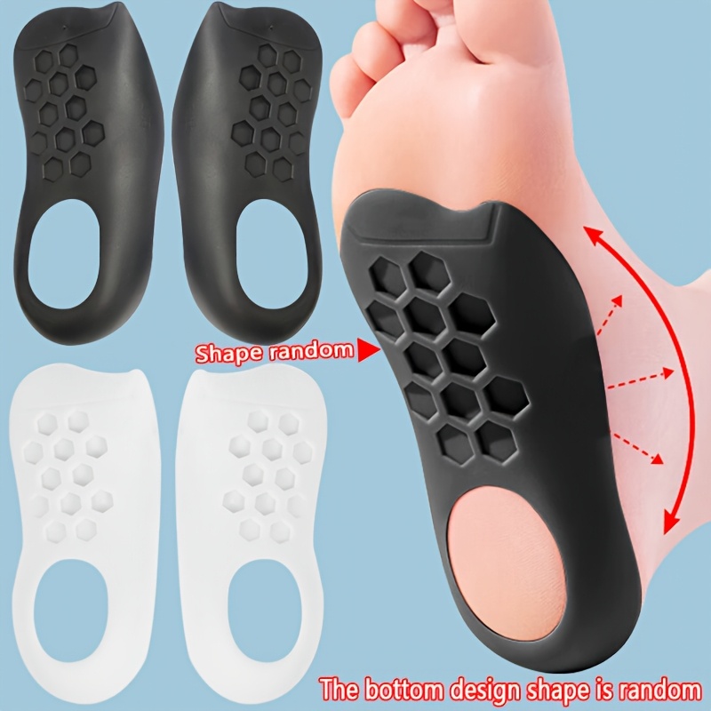 1Pair XO-Legs Corrector Shock-Absorb Plantar Fasciitis Pain Relief Flat Foot Insoles Running Feet Arch Support Massage Pads