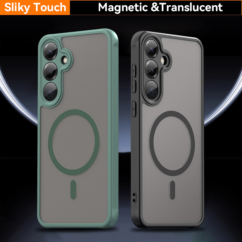 Magnetic Luxury Armor Shockproof Case For Galaxy S26 S26+ Ultra Edge S25 Plus Slim S24 S24FE S24Ultra Magsafe Translucent Cover