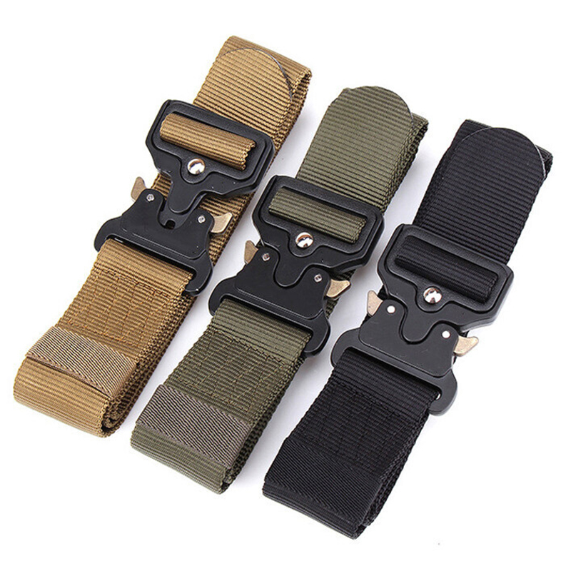 New Men Belt Quick Release Magnetic Buckle Elastic Belt Soft Real Nylon Sports Belt