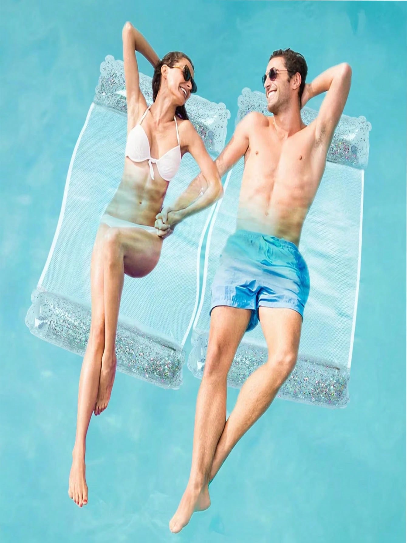 1Pc PVC Water Hammock Recliner Inflatable Floating Swimming Mattress Sea Swimming Pool Party Toy Lounge Bed for Swimming