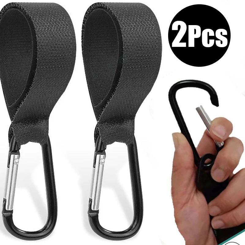 2Pcs Baby Stroller Hooks Buckles Clip Aluminum Alloy Cart Organizer Diaper Bag Shopping Pram Hook Buckle Stroller Hanger