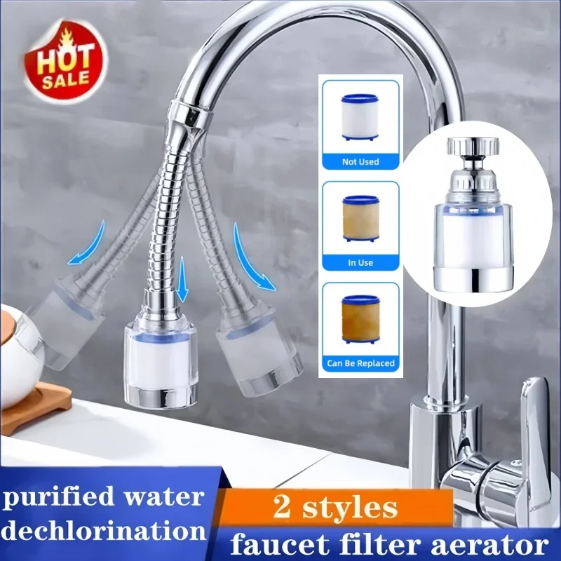 Faucet Filter Element Purifier Sprayer Head Household Water Purifier Filter Shower Remove Chlorine Heavy Metal Filtered
