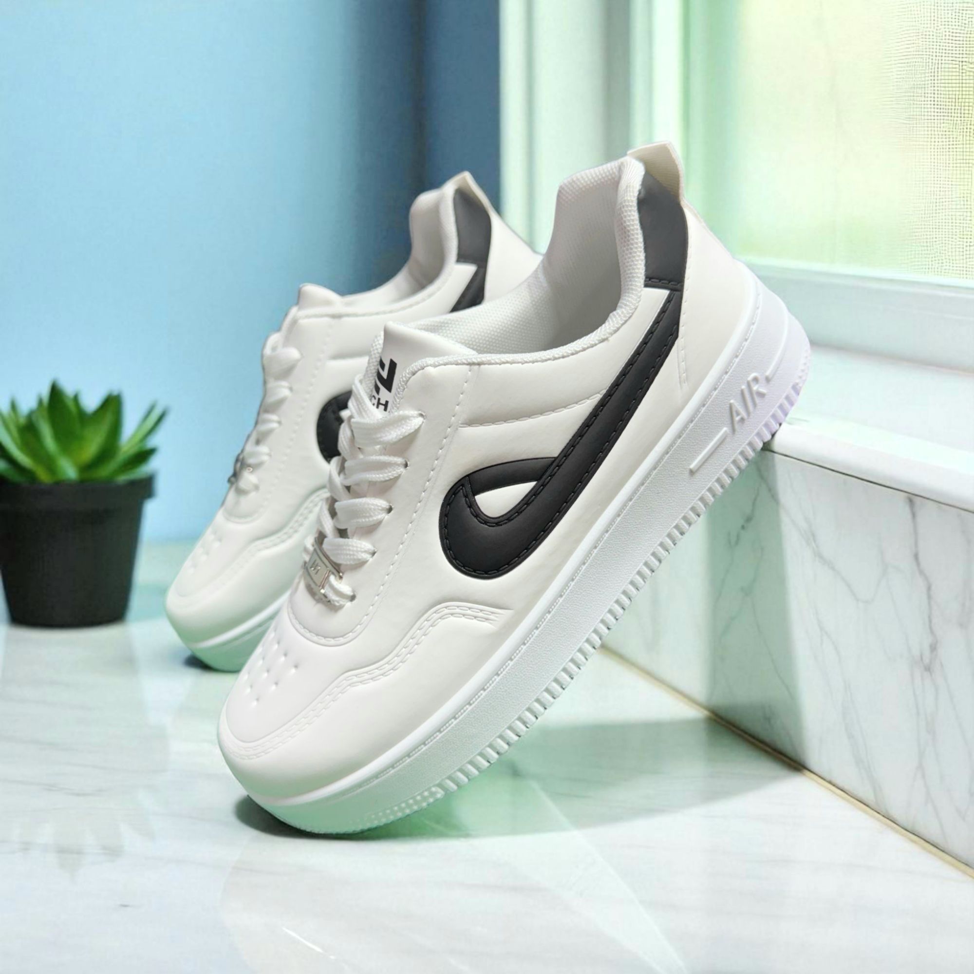 Black And White Cute Sneaker/ Shoes For Women